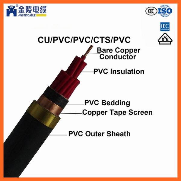 
                                 Nysy Kvvp2 aislamiento de PVC recubierto de PVC cinta de cobre del cable de control de pantalla                            