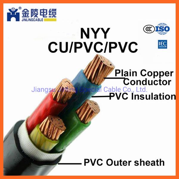 Nyy Cu/PVC/PVC Low Voltage Power Insulted Electrical Cable
