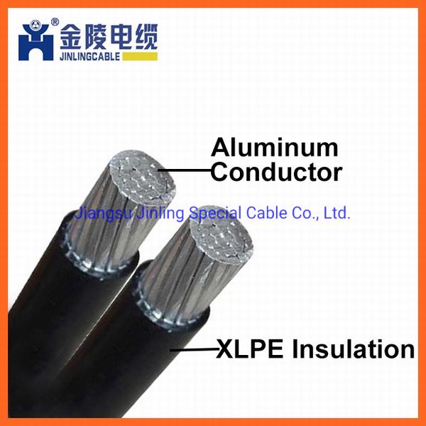 
                                 Zwei Kern 600/1000 V 16 mm2 25mm2 50mm2 70mm2 isolierte verdrehtes Aluminiumservice-Kabel                            