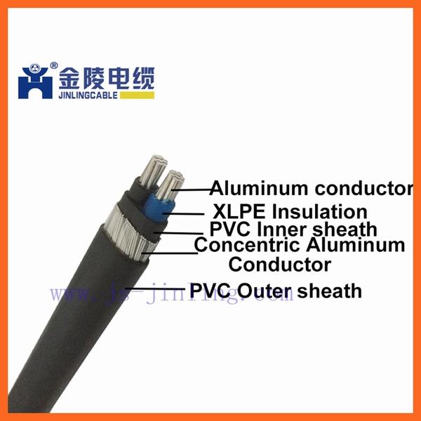 XLPE/PVC Insulated Copper Aluminum Concentric Wire and Cable