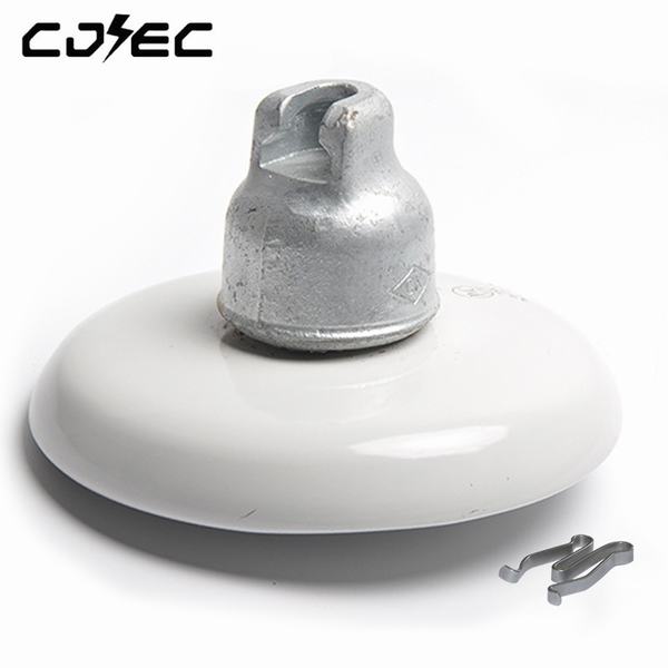 111kn ANSI 52-5 Ball and Socket Type Disc Suspension Porcelain Insulator