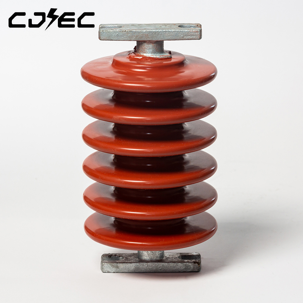 6 Sheds Switch Post porcelain Insulator with Silicon Rubber Coating P-70