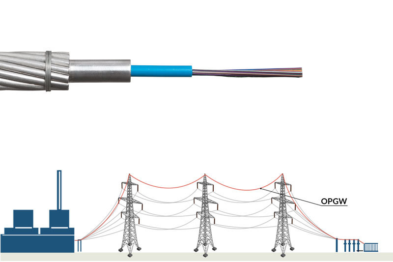 Single Mode PBT Tube Optical Fiber Cable Opgw Cable