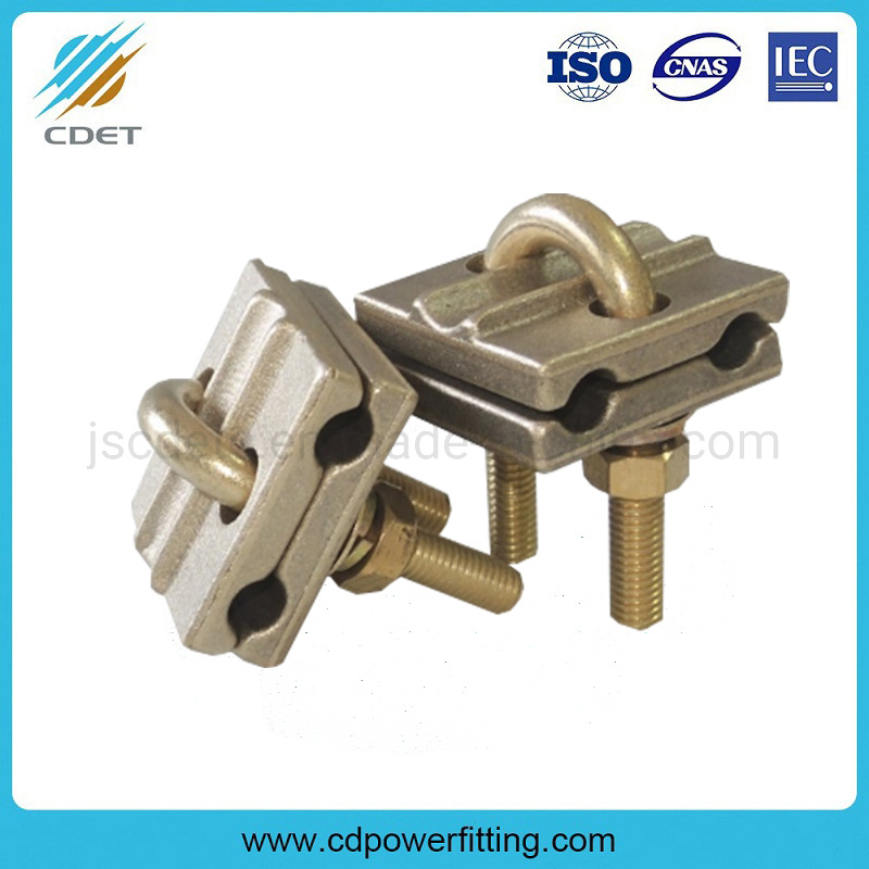 Double Conductors Brass Bolted Cable Clamp U Bolt Earth Clamp