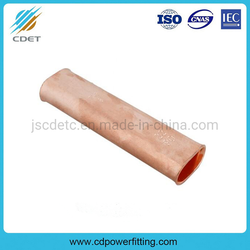 Electric Cable Pipe Fittings Copper Oval Splicing Crimp Sleeve