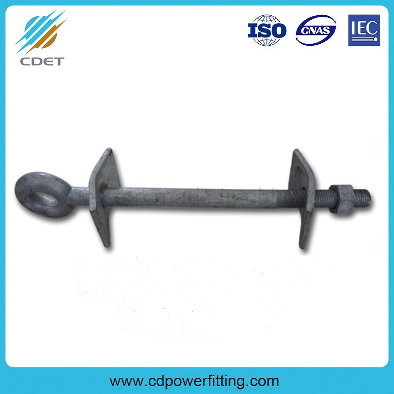 Power Line Hardware Galvanized Carbon Steel Eye Bolt