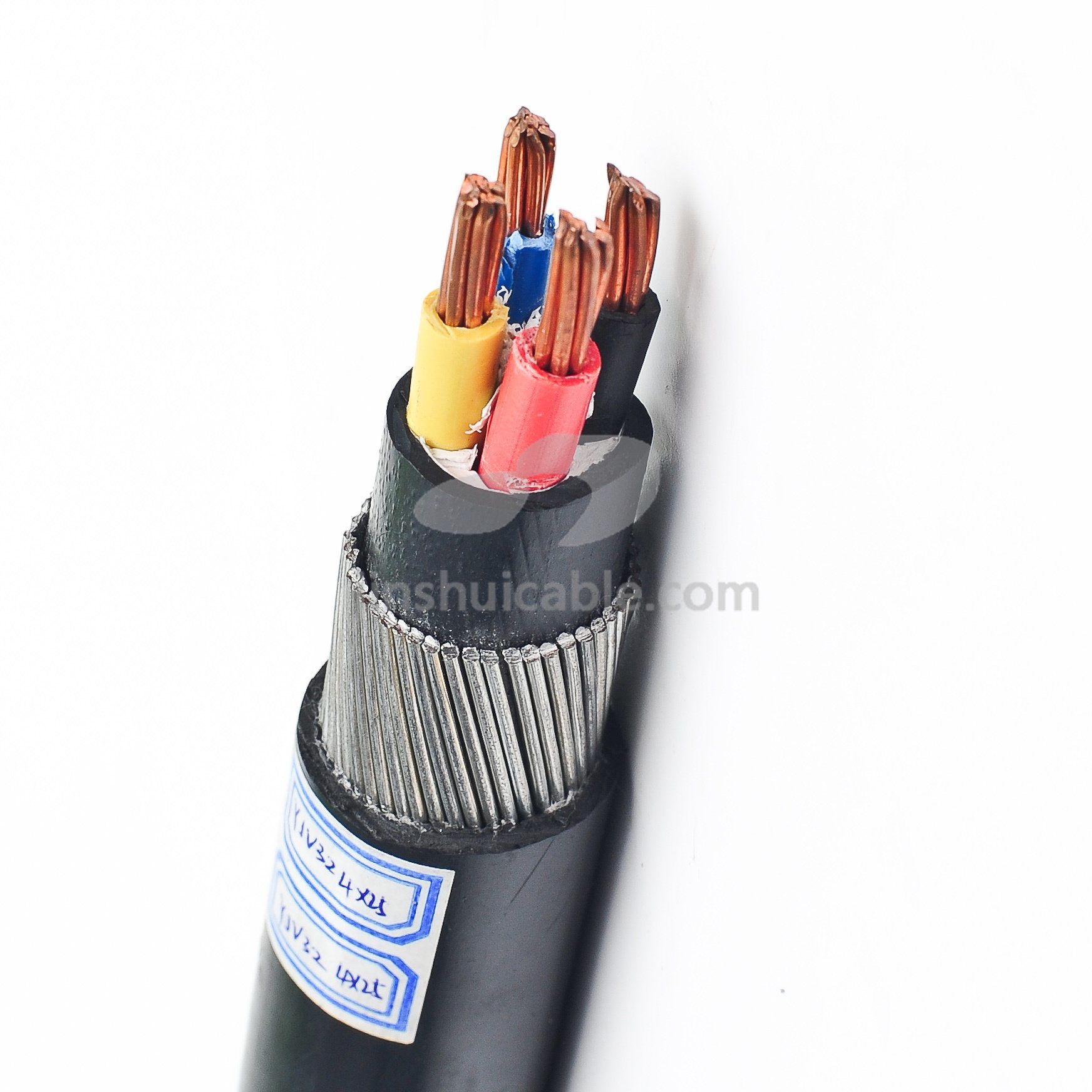 
                Câble électrique blindé Vlv 4X70mm2 0.6/1kv PVC isolé câble d′alimentation blindé Câble conducteur en cuivre aluminium
            