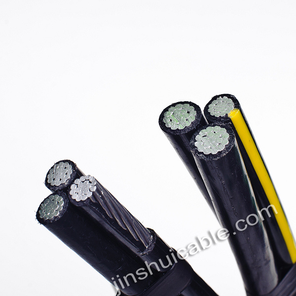 
                Kv 0.6/1Triplex Câble Câble conducteur aluminium Aluminium isolés de PVC en polyéthylène réticulé de frais généraux sur le fil de câble
            