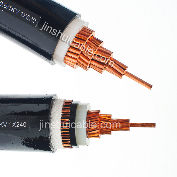 China 
                Núcleo de cobre blindado Alta tensión 220kV XLPE PVC Potencia aislada Cable
              fabricante y proveedor