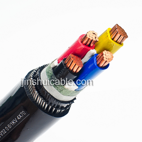 Cu/XLPE/Swa/PVC High Quality Power Armoured Cable 4 Core Copper Cable
