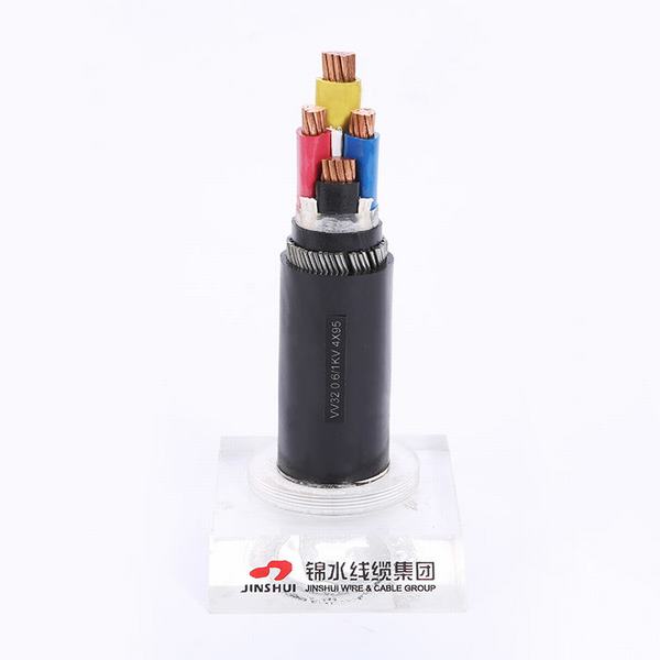Flame Retardant Low Voltage Electrical Power Cable Copper Conductor PVC Insulated Cable 4 Core 25mm