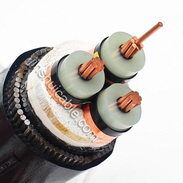 High Voltage 33kv Copper Conductor, XLPE Insulated Power Cable
