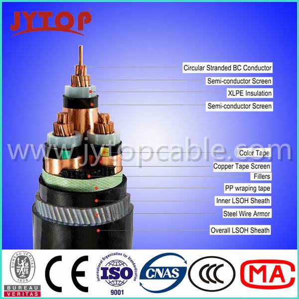 China 
                                 11kv de alambre de acero de cable de cobre del cable blindado 3x95mm                              fabricante y proveedor