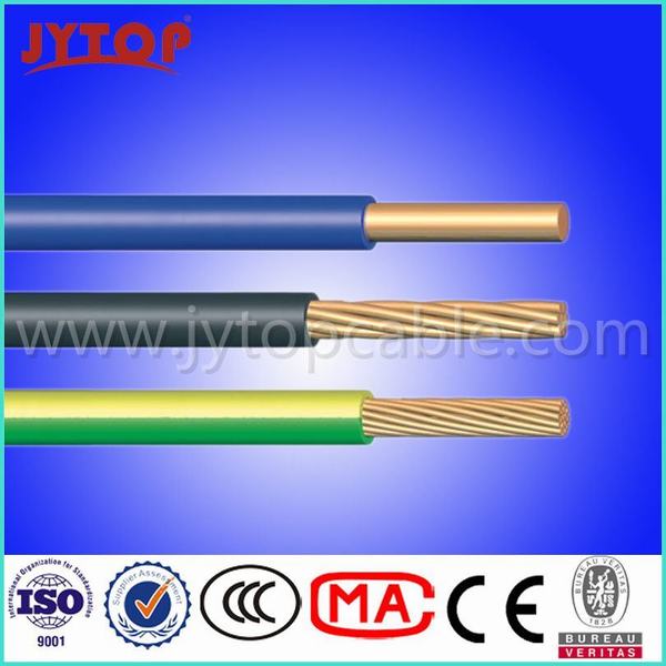 China 
                                 Bt 450/750V no fio de cobre com isolamento de PVC com marcação, certificados ISO 9001                              fabricação e fornecedor