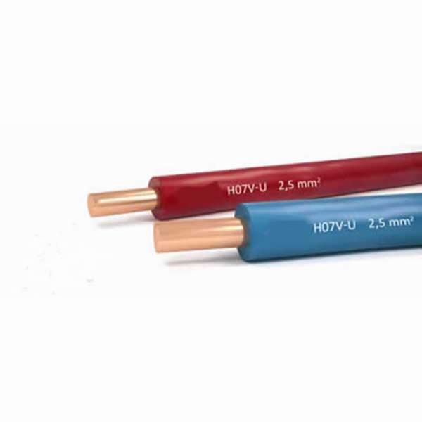 
                                 H07V-K, H07V-U, H07V-R 450/750V funda aislante de PVC de cobre, cable y cable                            