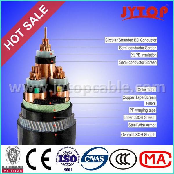 LV and Mv Electric Cable with Three Cores, 3core Cable