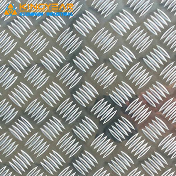 1.6mm 2.0mm 5bar Tread Checkered Aluminum Sheet Plate 5052 O/H114