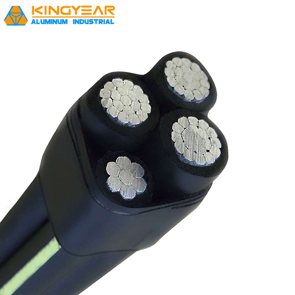 10 mm 35 mm 50mm 95mm ABC Aluminum Conductor Aerial Bundled Electrical Wires Cables 3 Core Overhead Power Cable
