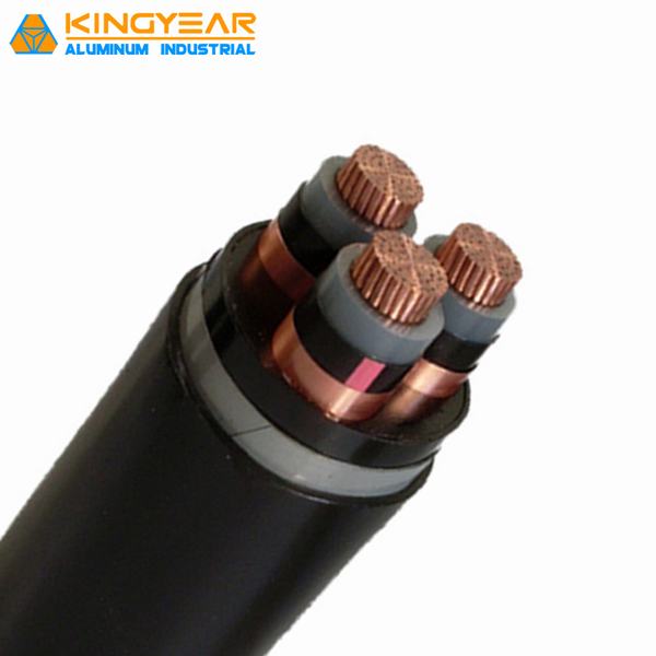 3 Core 21/35 Kv 240mm2 240sqmm Steel Tape Sta Armored Electric Underground PVC Coated Copper Power Cable