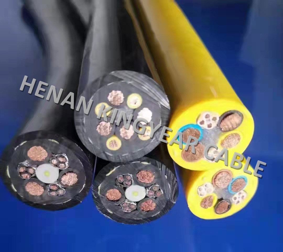 China 
                Cable de alimentación 4X16 +15X1 cable de control, cable compuesto de elevador recubierto PUR
              fabricante y proveedor