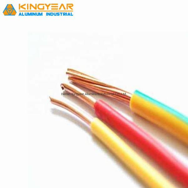 6mm2 Cooper Conductor PVC Insulation Electrical Cable and Wire for Building
