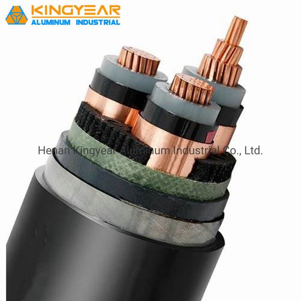 8.7/15kv Medium Voltage 3 Cores XLPE Insulated Underground Electrical Power Cable