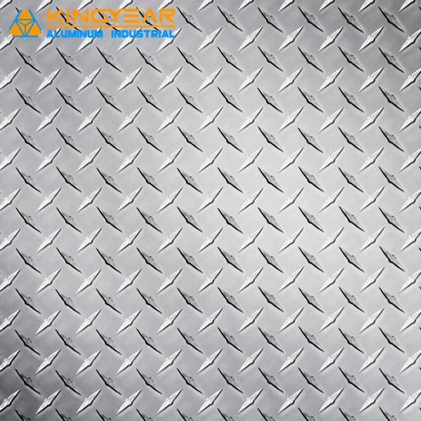 Aluminium/Aluminum Alloy Anti-Slip Embossed Checkered Tread Sheet Plate (A1050 1060 1100 3003 3105 5052)