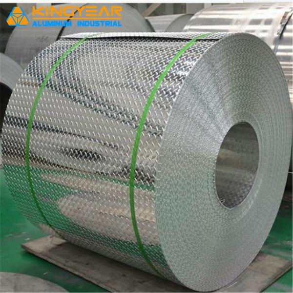 Aluminium/Aluminum Alloy Embossed Checkered Tread Sheet Coil for Refrigerator/Construction/Anti-Slip Floor (A1050 1060 1100 3003 3105 5052)