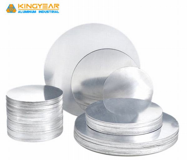 
                                 El Aluminio 1050 1060 1070 1100 3003 3004 8011 Círculo de la placa de la hoja de aluminio para la cubierta de la luz de utensilios de cocina                            