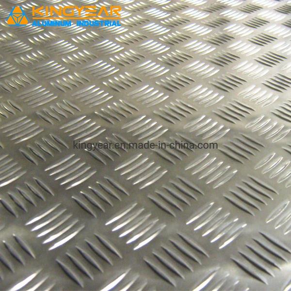 Aluminum Checkered Tread Plate with Five Bars Compass Pattern