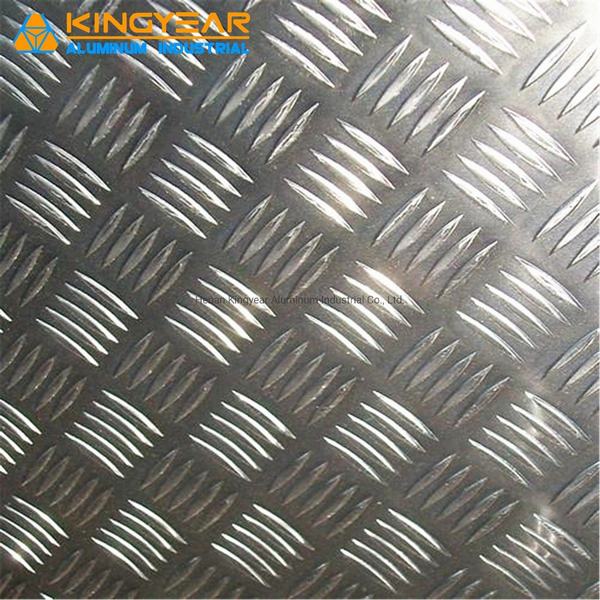 Aluminum Tread Plate 5 Bars 5052 O H32 H34 H36 H38 Checkered Metal Sheet for Sale