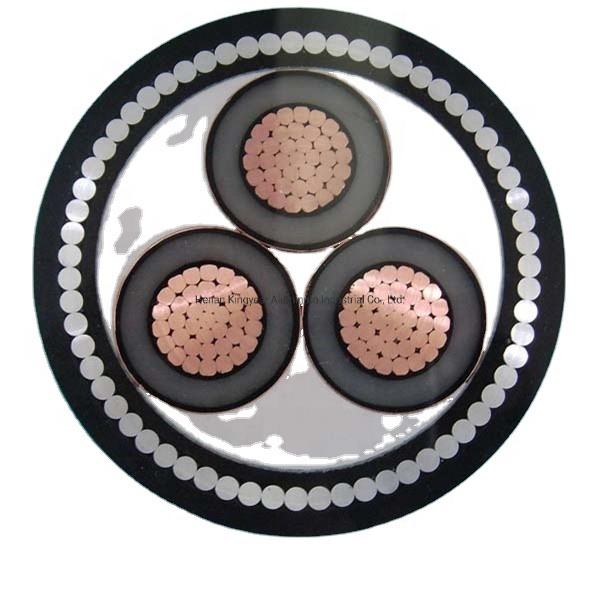 Copper Conductor 3 Core XLPE Armored Electrical Power Cable