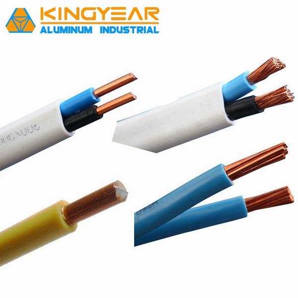 
                                 Plat personnalisé de fils électriques du câble de 2,5 mm multicoeurs Twin câbles revêtus de PVC fil souple                            