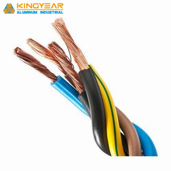 Electrical Power Wire Cable 2, 3, 4 Cores Flexible PVC Insulated Coiled Cable Wire for Building