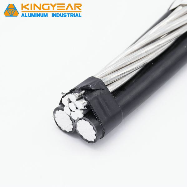 China 
                                 Tensión baja sobrecarga Triplex Periwinkle 2*4AWG+1*4AWG del conductor del cable de caída del servicio                              fabricante y proveedor