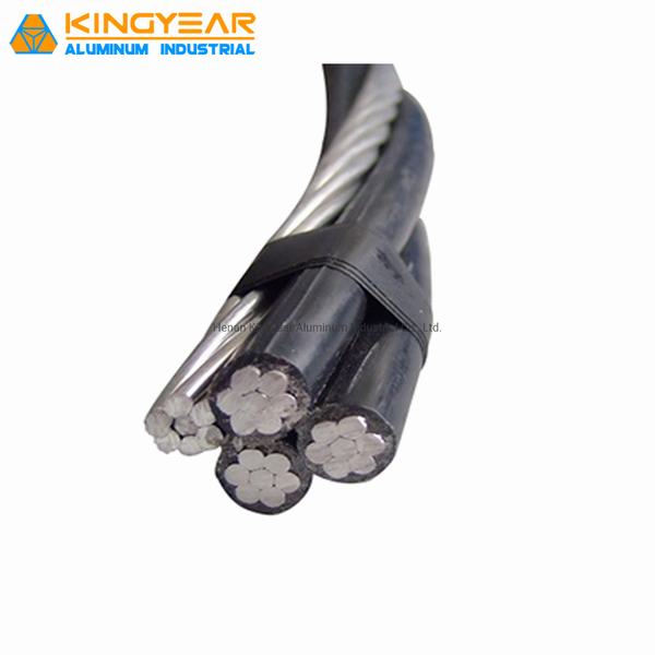 Overhead Insulated AAAC ACSR Conductor PE XLPE PVC Insulated Triplex Service Drop ABC Cable