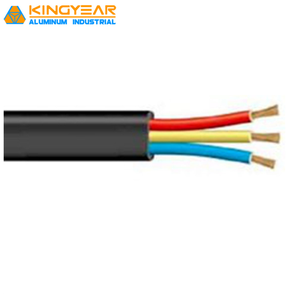 PVC Sheathed Copper Conductor 6mm Flexible Wire Orange 3 Core Flexible Flex Mains Wire Cable