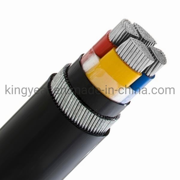 China 
                                 Cable de alimentación trifásico de cuatro hilos 4 núcleo 16/25/35/50 cuadrado 3+1 aluminio Cable Yjlv22 cable de cabeza enterrada                              fabricante y proveedor