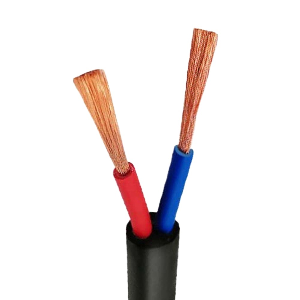 
                                 Cable eléctrico RVV 2 núcleos 0,5 mm flexible 2X0,75 Cable PVC flexible cable flexible plano flexible                            