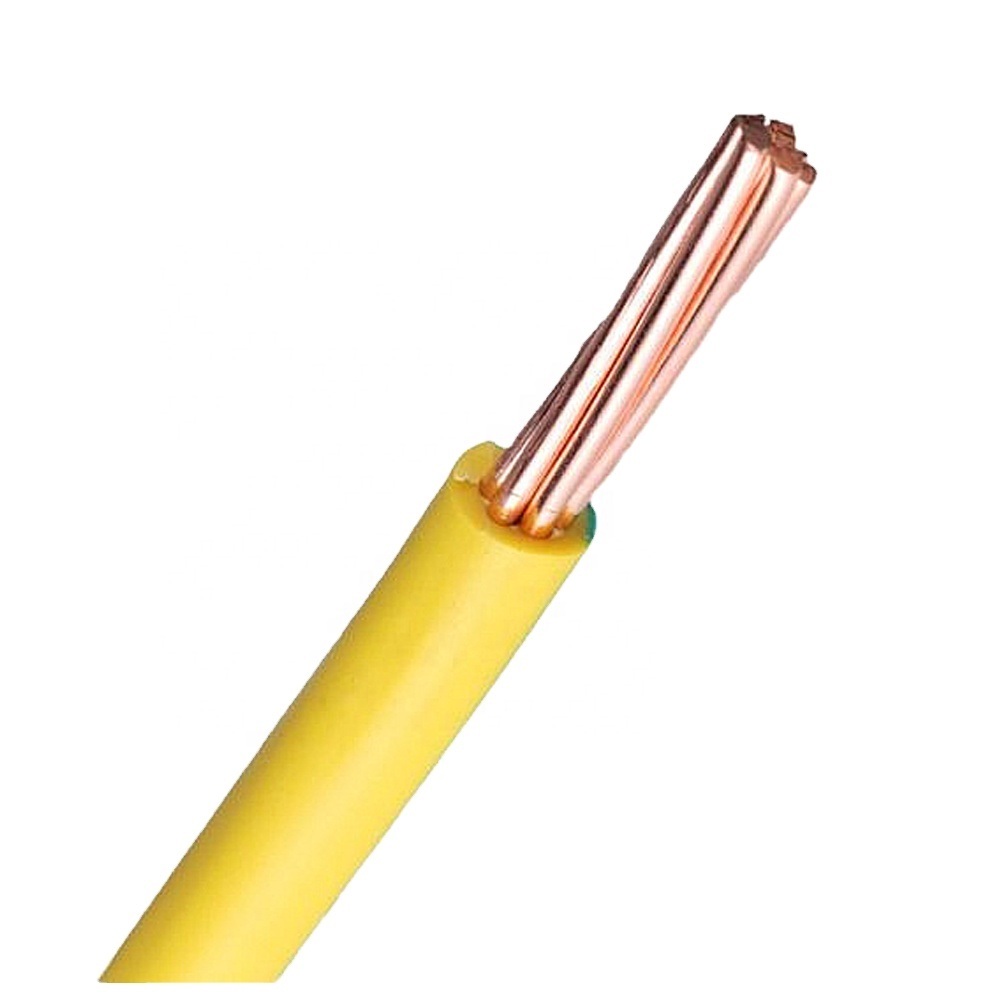 Single Core PVC Coated Copper Electric Cable Wire 6mm Electric Fireproof Electrical Wire