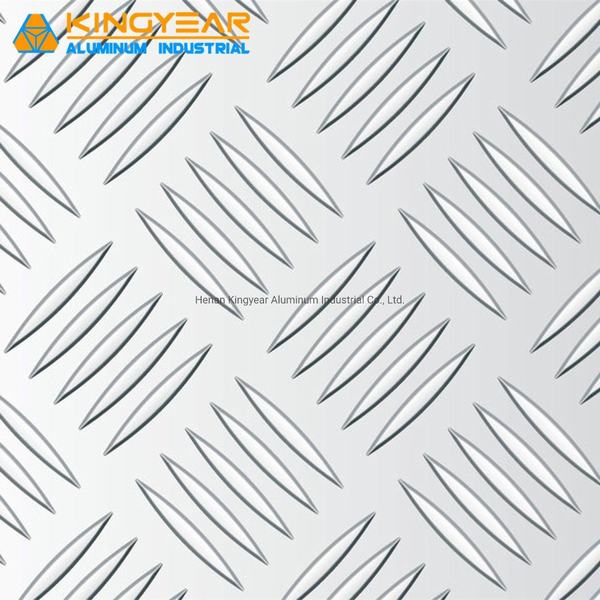 Cina 
                                 Strato Checkered di alluminio del piatto dell'impronta delle tre barre/cinque barre                              produzione e fornitore