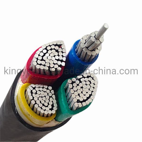 Three-Phase Four-Wire 4 Core 16/25/35/50/70/95/185/240 Square 3+1 Aluminum Wire Yjlv22 Buried Overhead Cablepower Cable