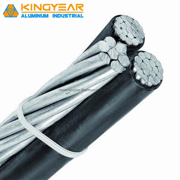 
                                 Câble de triplex 3X2AWG (de la conque) 3X1/0AWG (Neritina) AAC/XLPE+câble ACSR Triplex                            