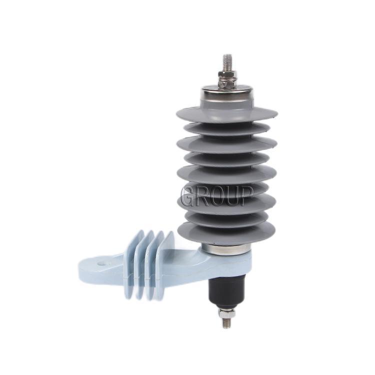 China 
                27kv Polymer Housed Gapless ZnO Resistor Surge Arrester with Mounting Bracket
              manufacture and supplier