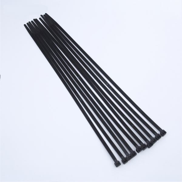 
                                 8 pouces de bande en plastique noir en nylon avec attache de câble de verrouillage de 50 livres de résistance à la traction des attaches de câble en nylon                            