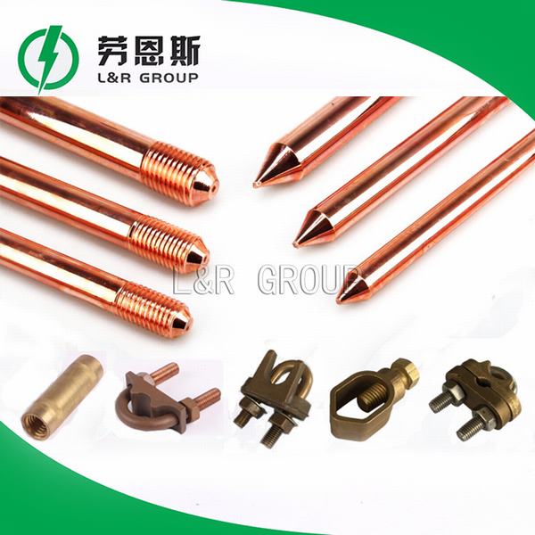 Chine 
                                 Le cuivre collé Rod-Externally fileté de la terre                              fabrication et fournisseur