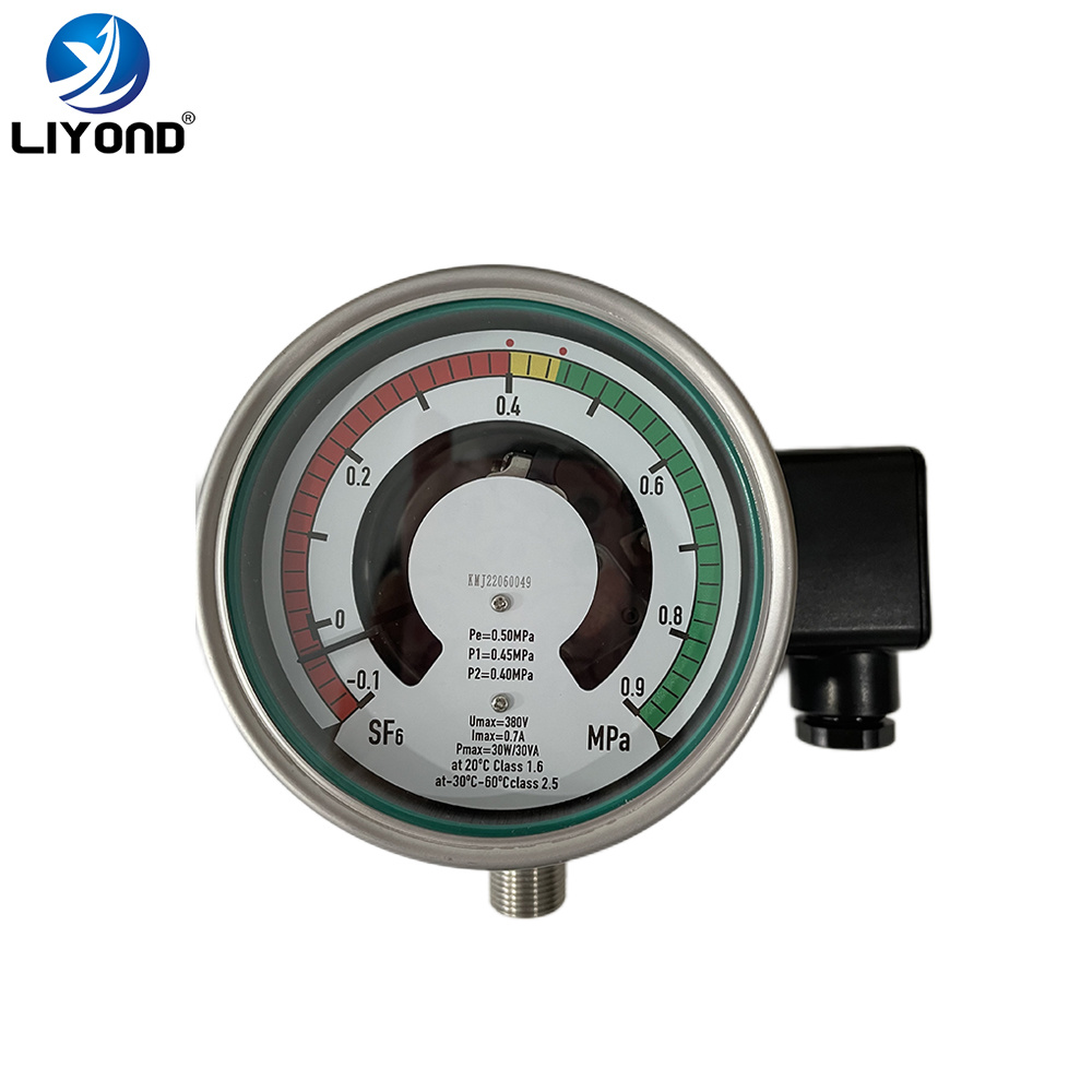China 
                Liyond Kundenspezifisches Durchmesser 101mm SF6 Dichte Monitor Meter Relais mit Zwei Kontaktpunkte
              Herstellung und Lieferant
