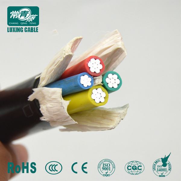 0.6/1kv Solid Round Aluminum Conductor 2 / 3 / 4 / 5 Core 4mm2 PVC Power Cable