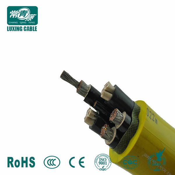 
                                 3 основных гибкие резиновые короткого замыкания электрического кабеля питания                            