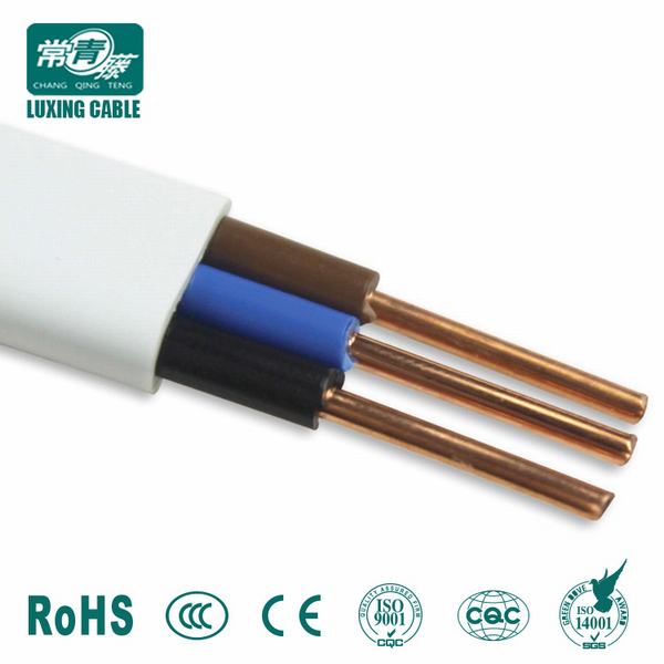 Chine 
                                 BS 6004 isolés de PVC plat, câble à gaine PVC avec le circuit de conducteur de protection, 300/500 V, single core, plat à lits jumeaux et 3 coeurs, conformément à la norme BS 6004                              fabrication et fournisseur